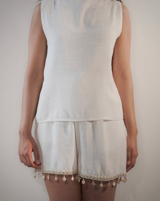 Roxy, White Linen Set