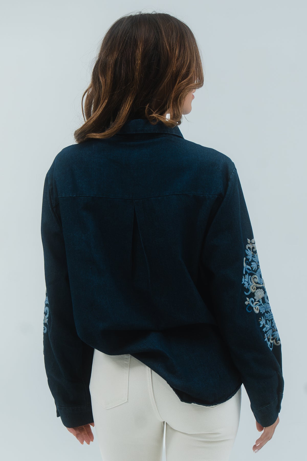 Rida Embroidered Denim Shirt