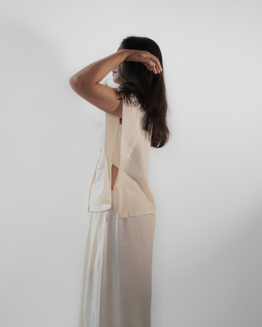 Rida, Cream Linen Set