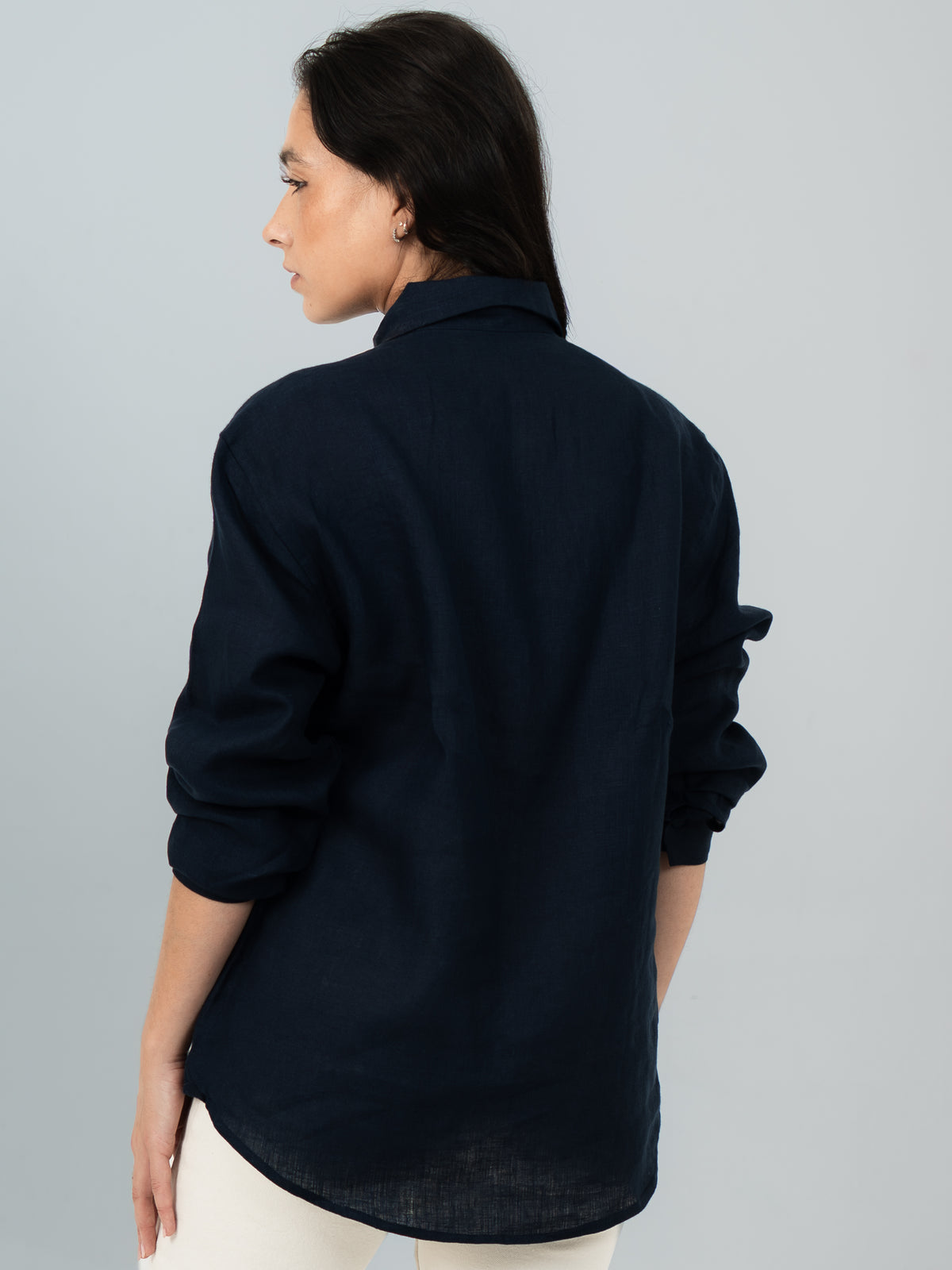Iris Embroidered Linen Shirt