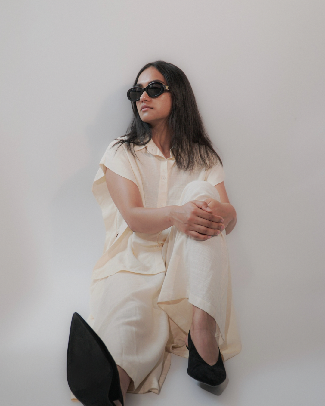Rida, Cream Linen Set