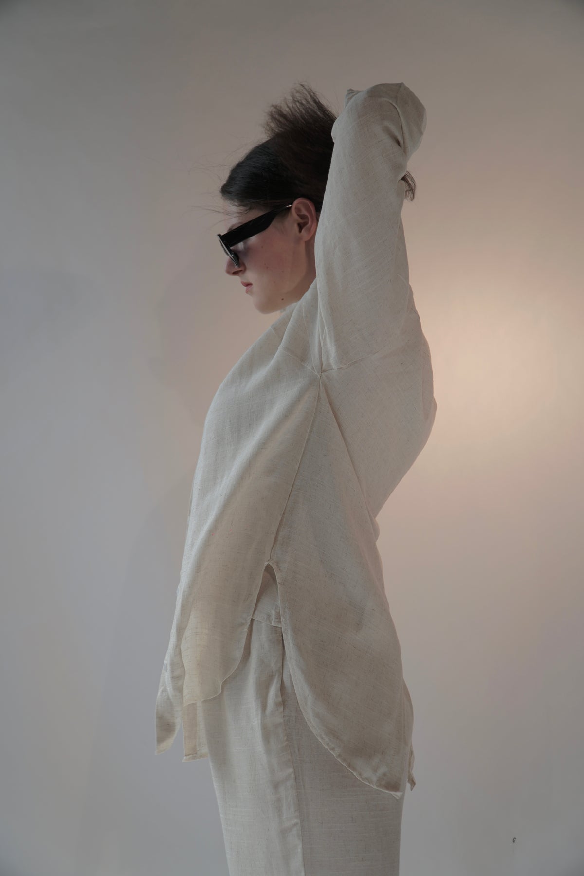 Zara, Cream Linen Oversized Shirt & Tank