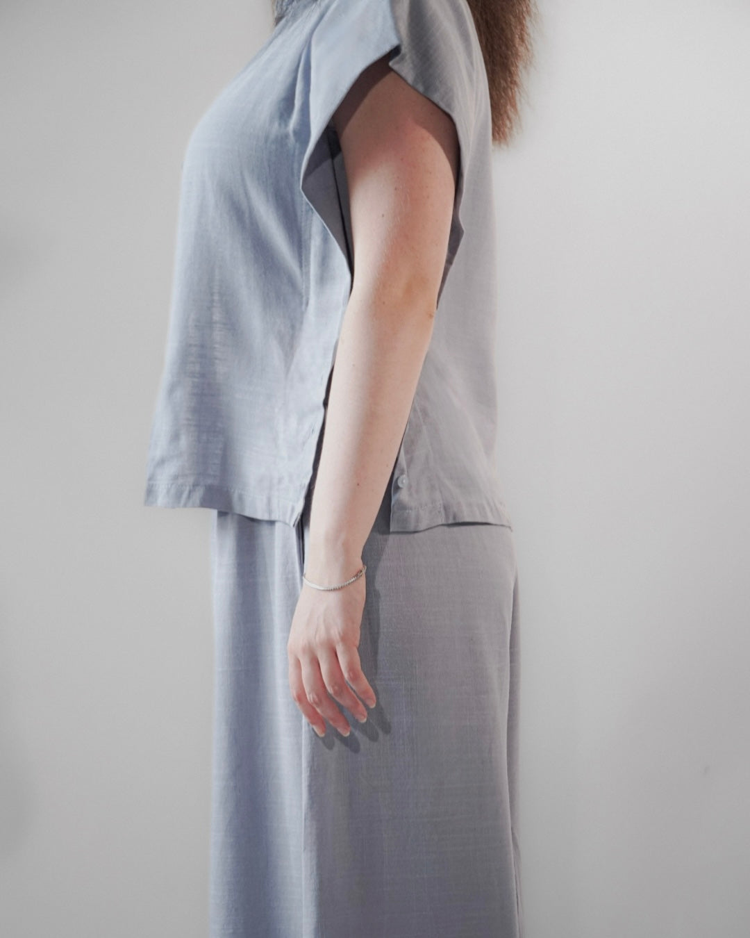 Chloe, Blue Linen Set