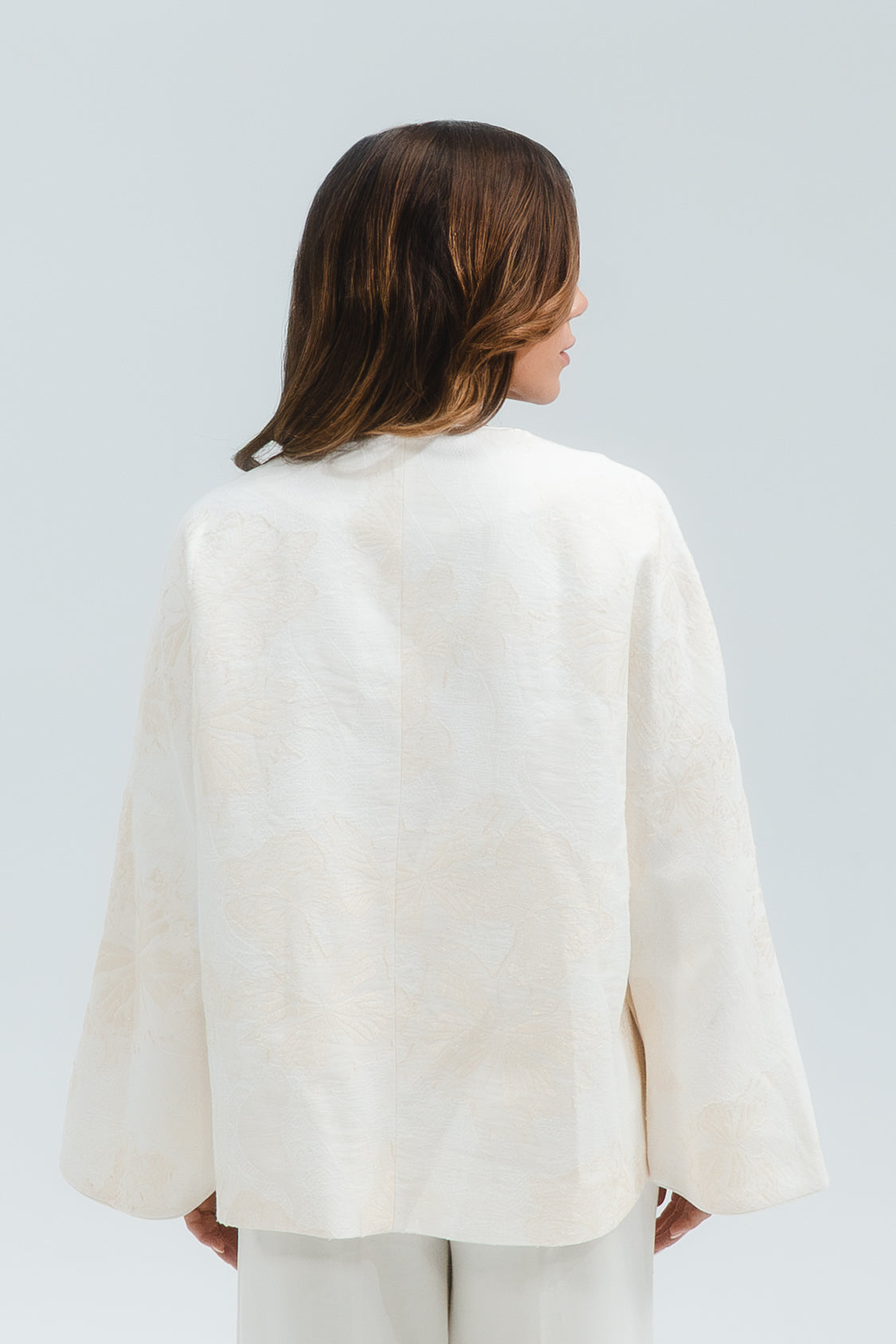 Leah Embroidered Silk Coat