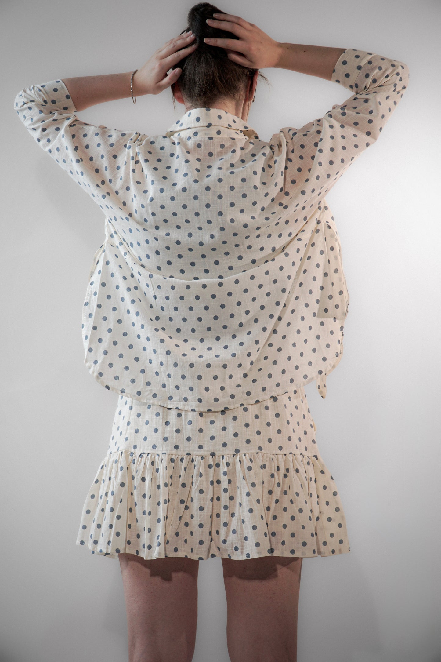 Seraia, Blue Polka Dot Set