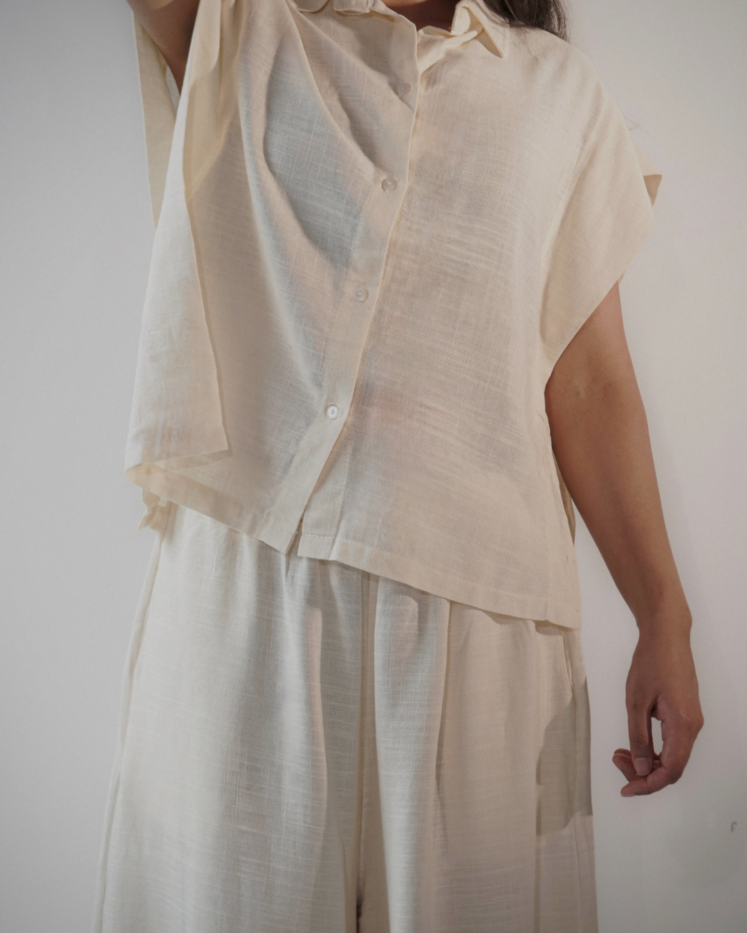 Rida, Cream Linen Set