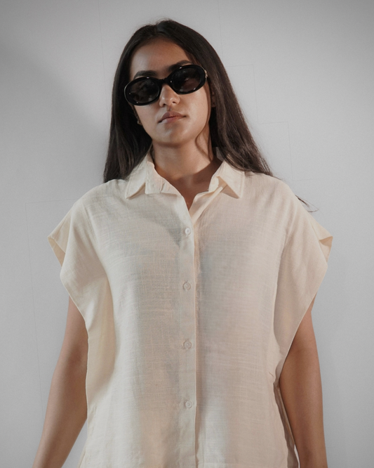 Rida, Cream Linen Set