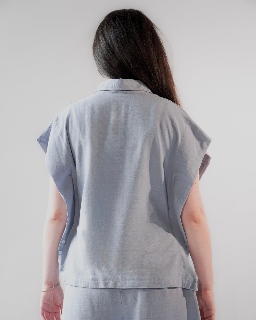 Chloe, Blue Linen Set