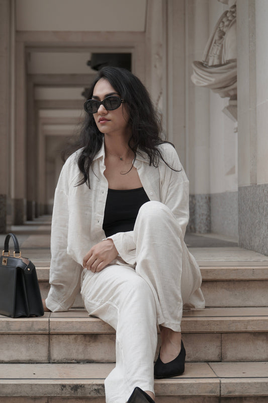 Zara, Cream Linen Set