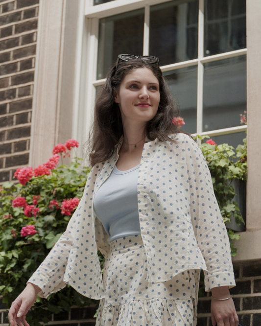 Seraia, Blue Polka Dot Set